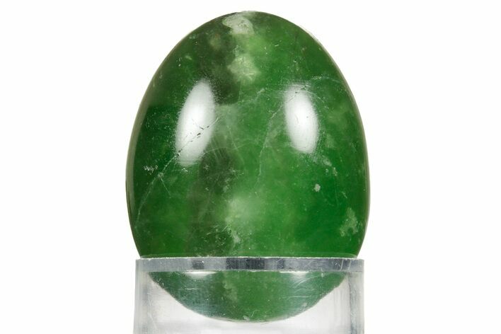 Polished Green Fluorite Egg - Fluorescent! #362791